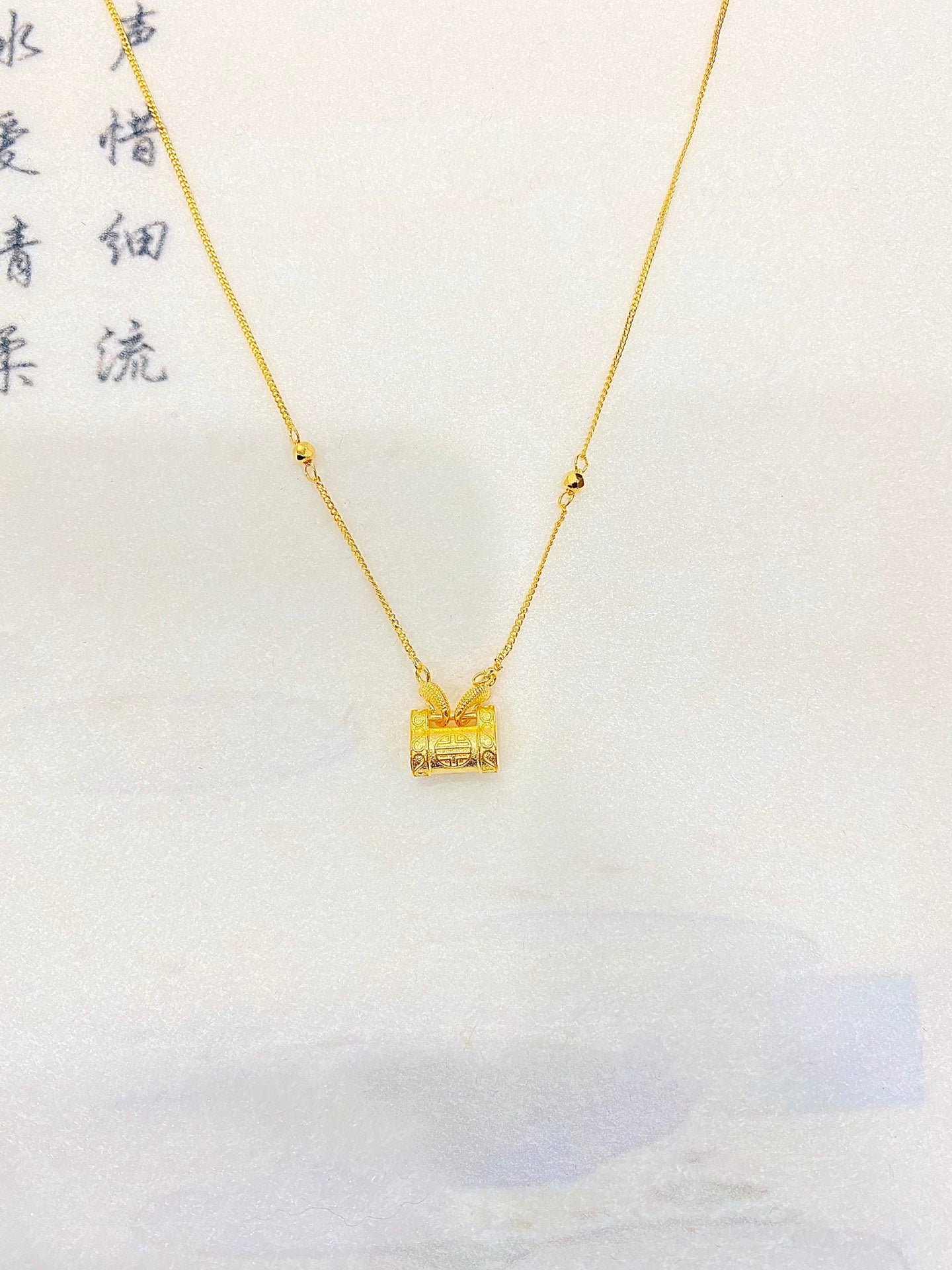 Ruyi Lock Bag Necklace