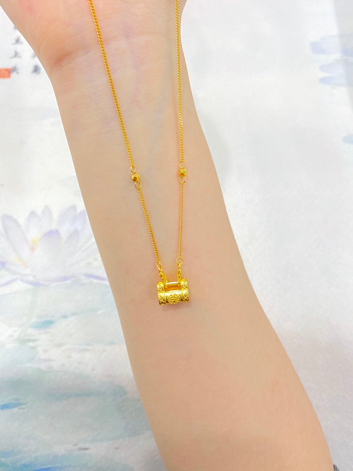 Ruyi Lock Bag Necklace