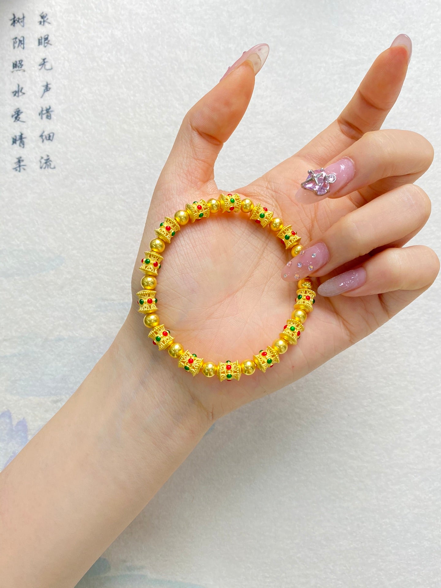 Linglong enamel bracelet