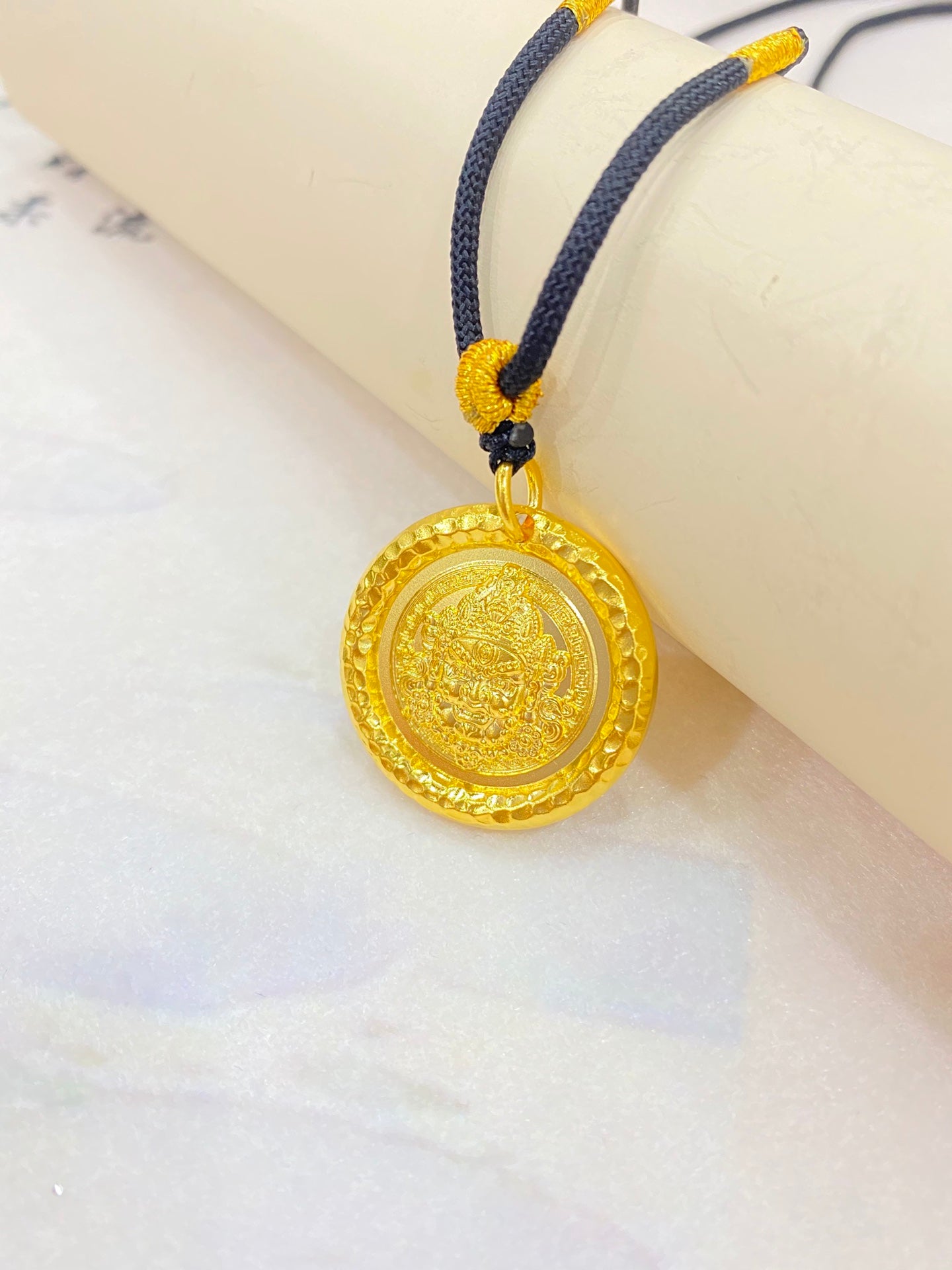 Yellow God of Wealth Pendant