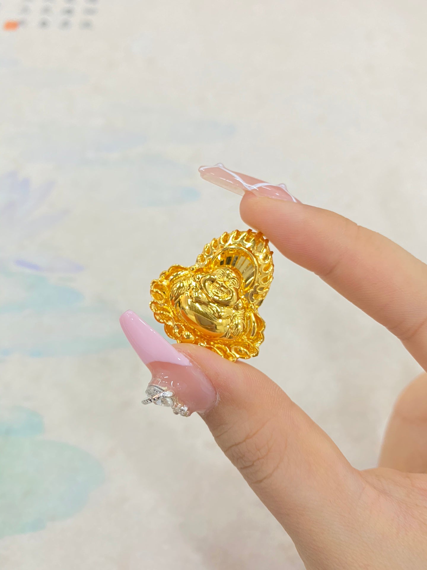 Flame Maitreya Buddha pendant