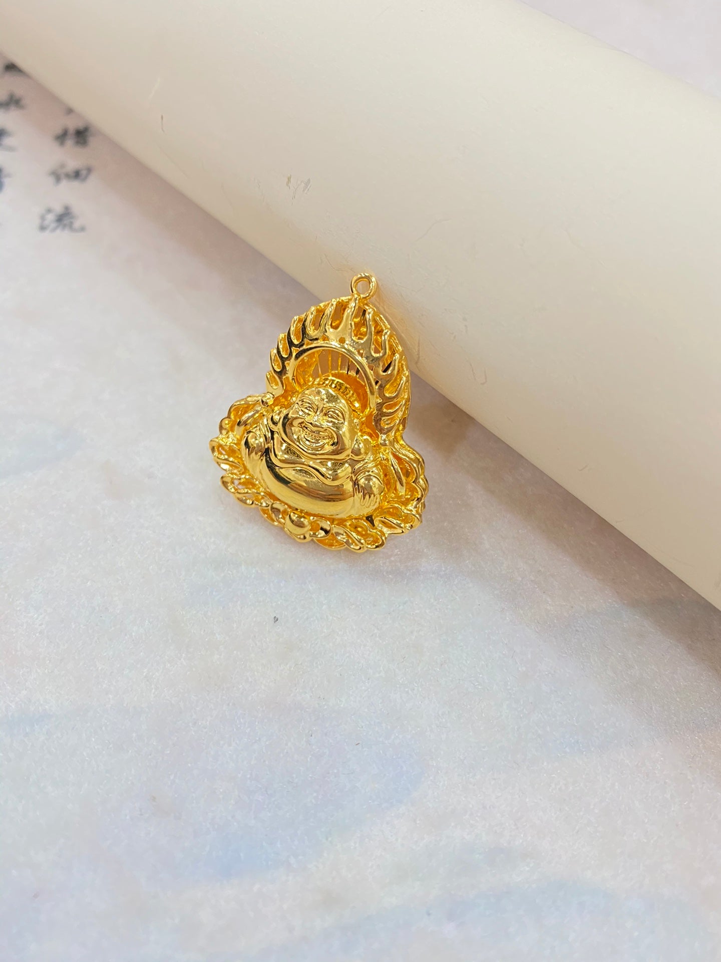 Flame Maitreya Buddha pendant