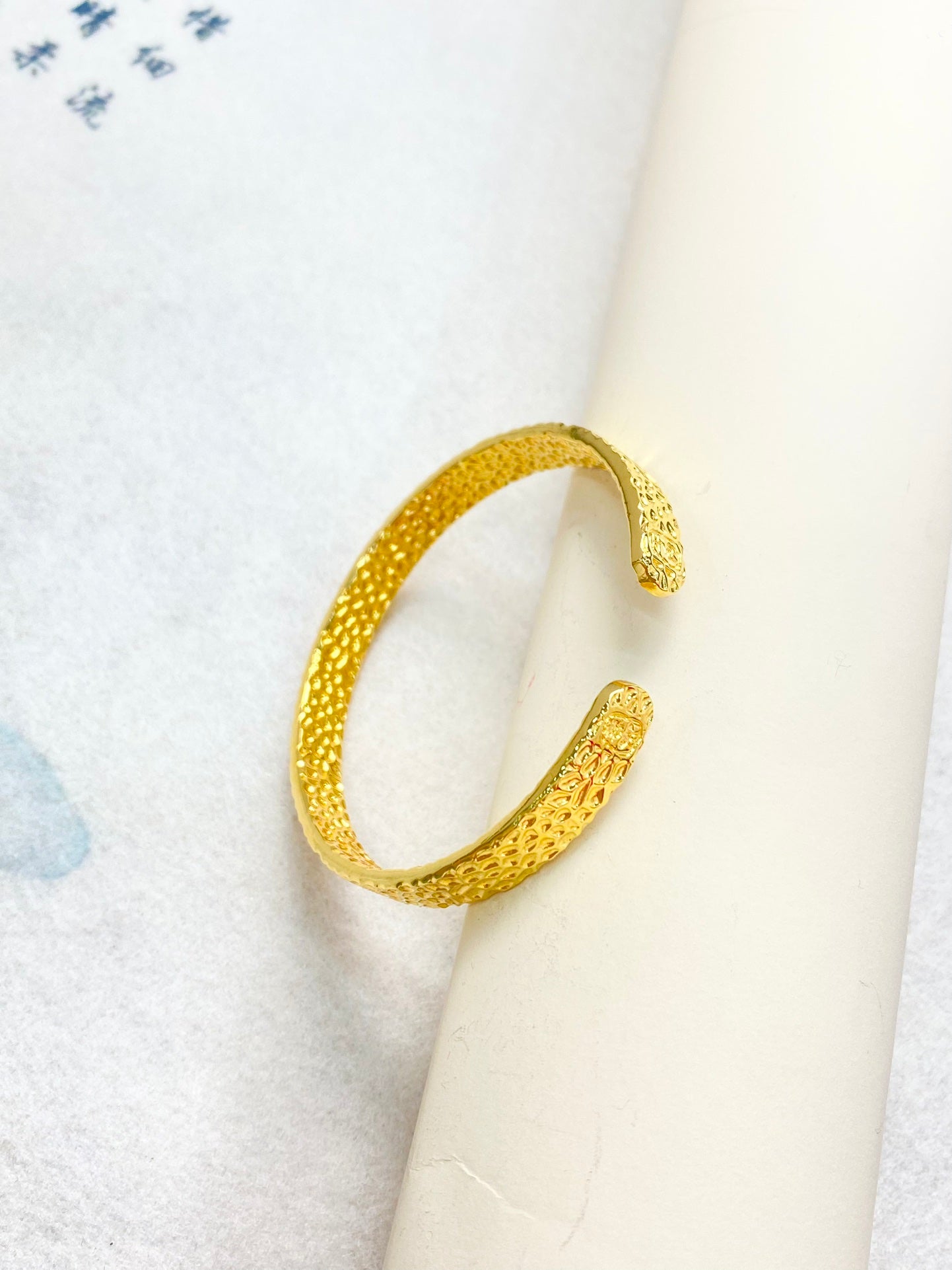 Punch patterned bracelet