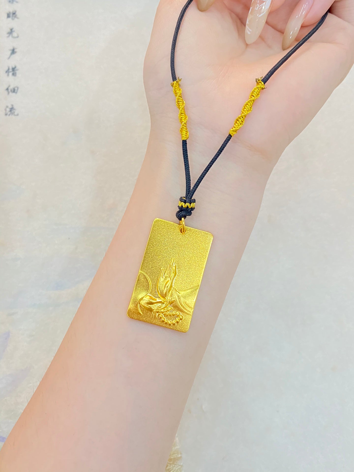 Heart Sutra Buddha Hand Pendant