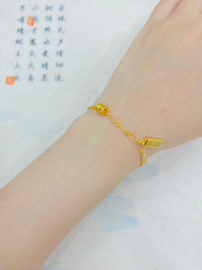 Little Gold Brick Bracelet