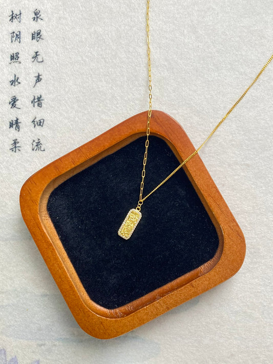 Little Gold Brick necklace