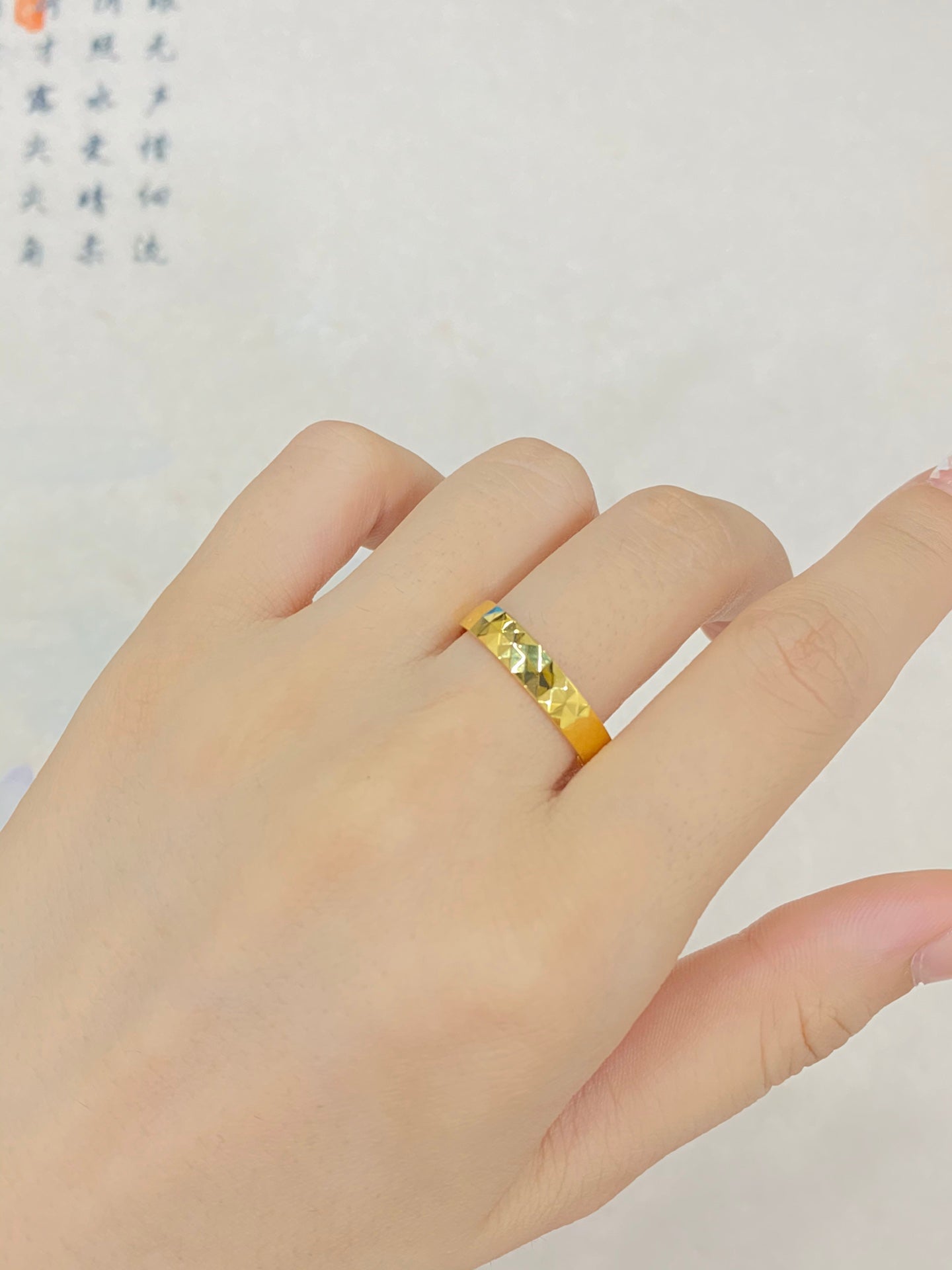 Mirror diamond ring