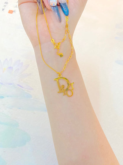 Dior letter necklace