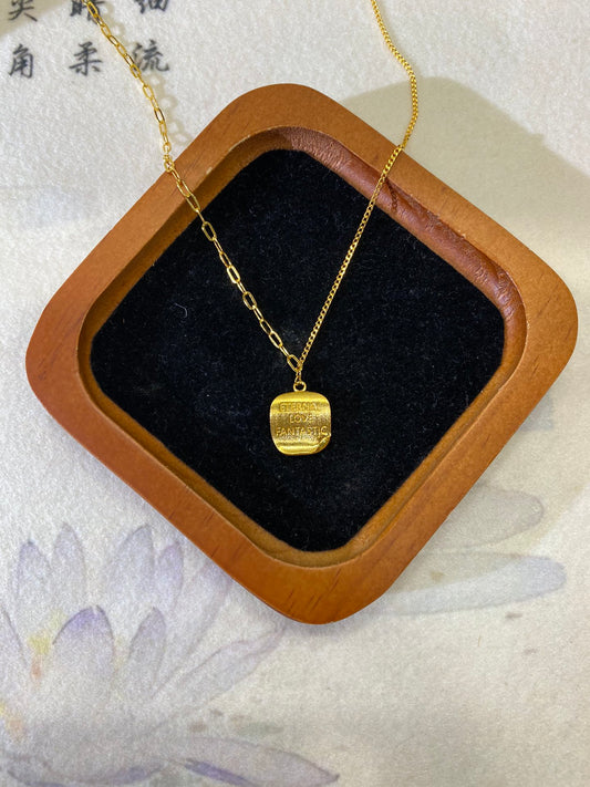 Curled Love Letter Necklace