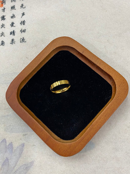 Square brushed ring