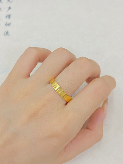 Square brushed ring