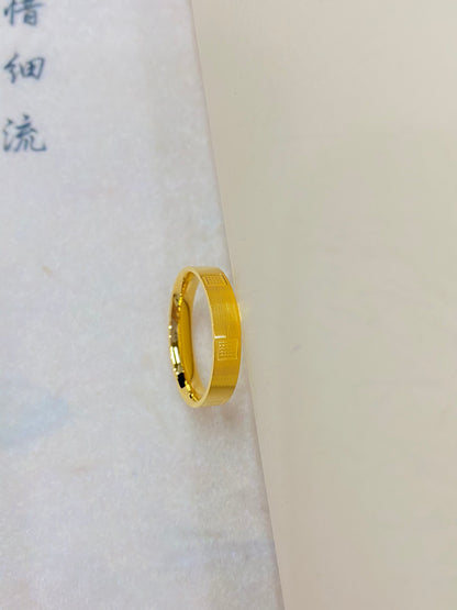 Square brushed ring