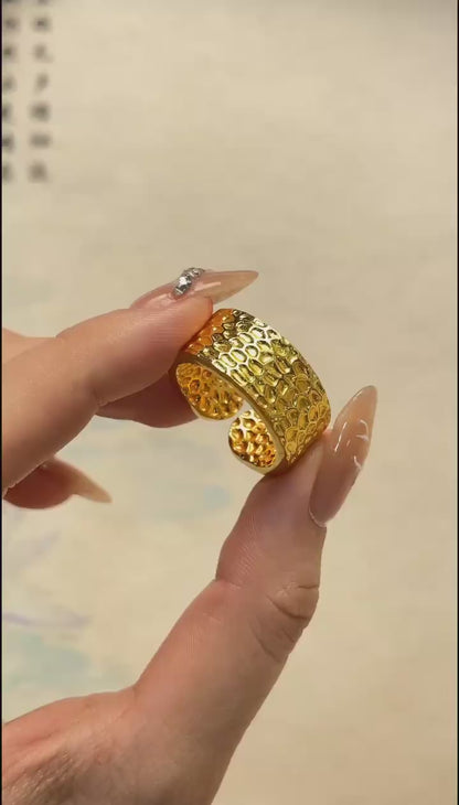 Punch patterned ring