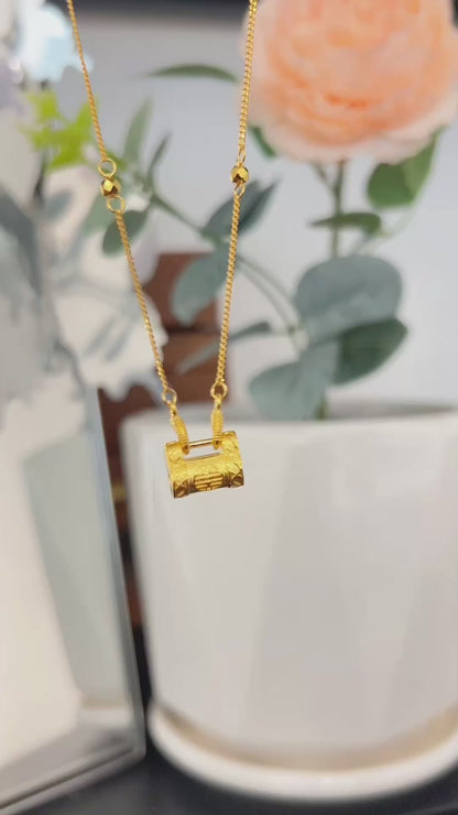 Ruyi Lock Bag Necklace