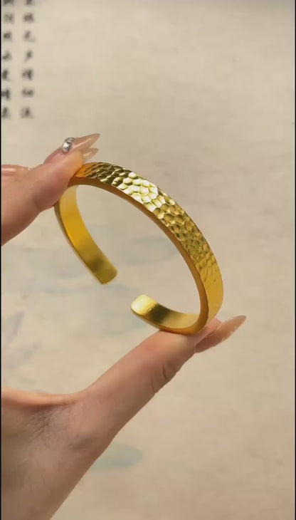 Meteorite crater bracelet