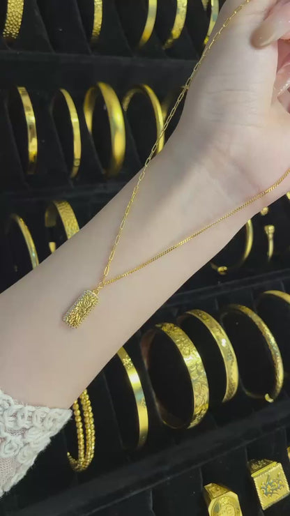 Little Gold Brick necklace
